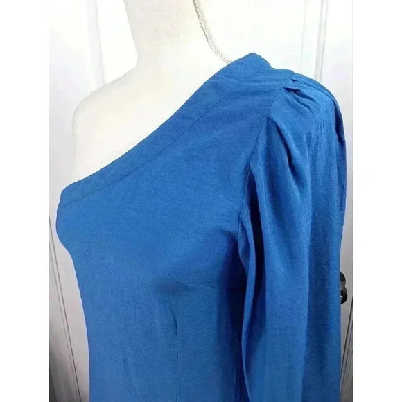 Alionas London Blue One Shoulder Maxi Dress Size Small - Picture 4 of 11